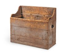 A PAINTED PINE GRAIN BIN, 19TH CENTURY