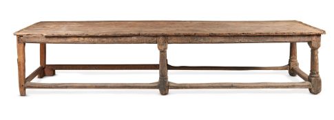 A PINE REFECTORY TABLE, 17TH CENTURY