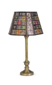 A BRASS TABLE LAMP, CIRCA 1890-1910