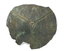 AN ANCIENT BRONZE SHIELD