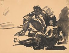 λ JOSEF HERMAN (BRITISH 1911-2000), SEATED FIGURES