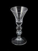A BALUSTER WINE GLASS