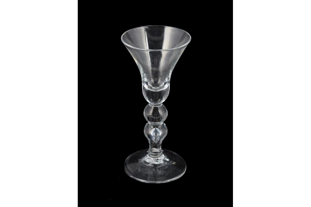 A BALUSTER WINE GLASS
