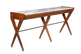 OSVALDO BORSANI, A MARBLE TOPPED MAHOGANY SIDEBOARD