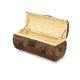 A HIDE AND STUD WORK CIRCULAR TRAVELLING BOX, LATE 17TH OR EARLY 18TH CENTURY - Image 3 of 4