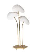 A BAMBOO 'PALM TREE' LIGHT