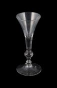 A COMPOSITE STEMMED WINE GLASS OF SO-CALLED 'KIT-KAT' TYPE