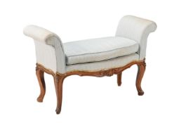 A WALNUT WINDOW SEAT