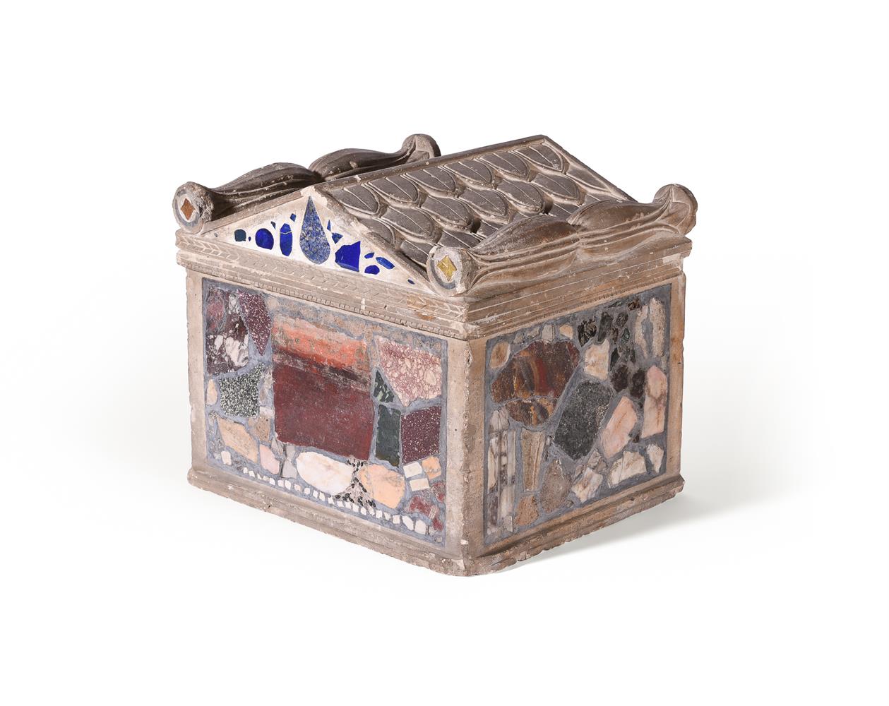 AN ITALIAN GRAND TOUR CINERARIUM POSSIBLY ROMAN, 3RD CENTURY A.D. WITH 18TH CENTURY ADDITIONS