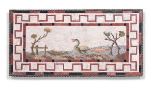 AN ITALIAN PICTORIAL MOSAIC TABLE TOP, ROMAN, 18TH CENTURY