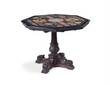 AN ITALIAN SCAGLIOLA OCTAGONAL TABLE TOP, 17TH CENTURY