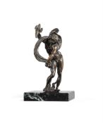 AN ITALIAN BRONZE FIGURE OF JUPITER WITH THUNDERBOLTS, 18TH CENTURY