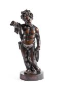 AN ITALIAN BRONZE FIGURE OF CUPID, LATE 18TH CENTURY