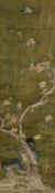 A good Chinese embroidered silk scroll