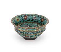 A Chinese cloisonné bowl