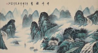 A group of assorted Chinese scrolls and wood block prints