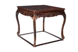 A Chinese stained wood stable