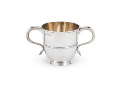 A GEORGE II SILVER TWIN HANDLED CUP
