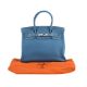 HERMÈS, BIRKIN 30, A BLUE JEAN TOGO LEATHER HANDBAG, CIRCA 2006 - Image 6 of 6