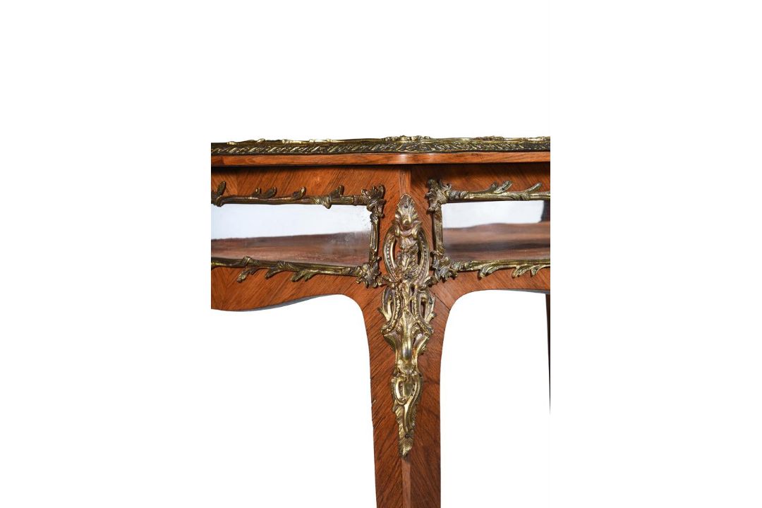 Y A ROSEWOOD AND ORMOLU MOUNTED BIJOUTERIE TABLE, IN LOUIS XV STYLE, LAST QUARTER 19TH CENTURY - Image 2 of 5