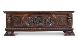 AN ITALIAN WALNUT CASSONE, LATE 16TH OR EARLY 17TH CENTURY