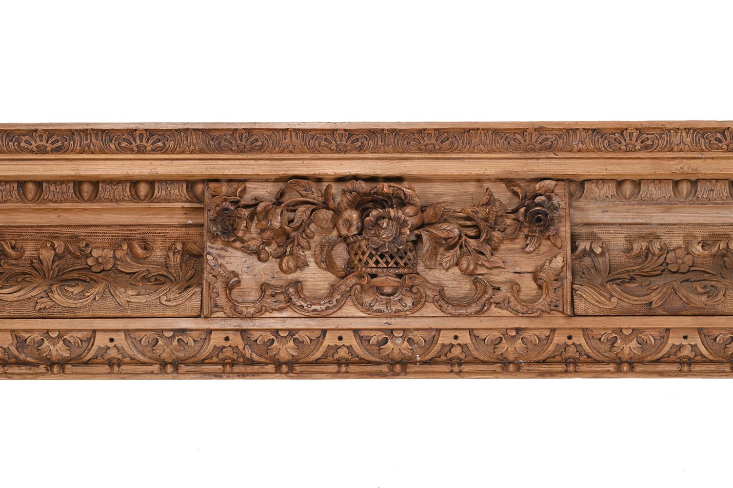 A GEORGE II CARVED PINE FIRE SURROUND, CIRCA 1740 - Image 2 of 2