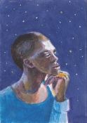 Nahem Shoa, The Poet and The Night Sky, 2023