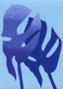 Cathy Tabbakh, Cobalt Monstera, 2023