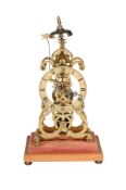 AN EXHIBITION STANDARD MODEL OF A MODEL ENGINEER BUILT 'ANCHOR' ESCAPEMENT SKELETON CLOCK