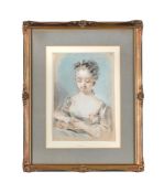 MANNER OF FRANCOIS BOUCHER, PORTRAIT OF A GIRL, HEAD AND SHOULDER STUDY
