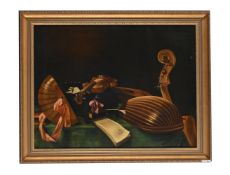 AFTER EVARISTO BASCHENIS, STILL LIFE WITH MUSICAL INSTRUMENTS