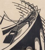 λ Lill Tschudi (1911-2004) Train (Not in Coppel)