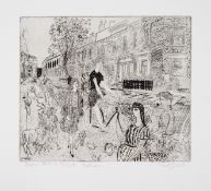 λ Anthony Gross (1905-1984) Girl on a Bicycle, Fulham (Herdman 4701)