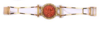 Armband mit Korallen-Kamee