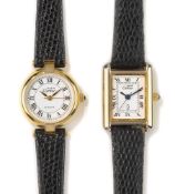 Zwei Damenarmbanduhren von Cartier
