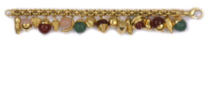 Bettelarmband mit 18 Anhängern