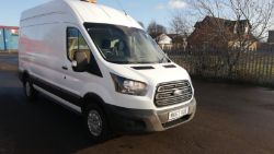 2017/67 FORD TRANSIT 350 L3 H3 WHITE PANEL VAN - EURO 6 - PLY LINED - 121K MILES - MK67 XUE