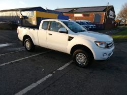 2013 63 ford ranger super cab white pick up - 62k miles - 4 seats - 2.2 diesel - KU63 LHT