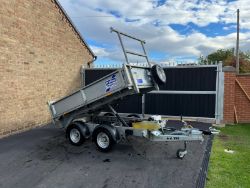 Ifor Williams 8ft tipping trailer |  Year 2020 | Like new | Ladder rack | Self charge