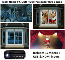 TOTAL HOME FX USB HDMI PROJECTOR 800 SERIES HALLOWEEN CHRISTMAS WINDOW