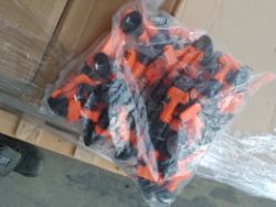 1 pallet of 14 x EX Bars, 5 boxes of 34 small plastic hooks, 25 x standing LED Lights