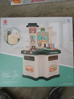 8 boxes of approx 24 black mats, 1 x Gym work bench, 1 x Discovery Car Walker, 1 Kids kitchen