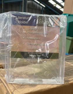 (SP / P11) - 252 x Spaceworx Clear A4 literature holder - RRP £4.99 each