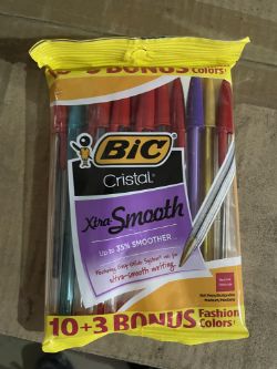 RW/ PLT 36 - 70 X BRAND NEW BIC - CRISTAL MEDIUM BALL PEN RED 10+3 PACK