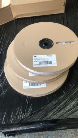 (REF: DJW) - Brand new 3 Rolls of 3M Dual Lock Hook and Loop Fastener Flame Resistant