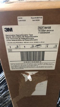 (DJW) - Roll of 3M Removable Repositionable Tape - Stencils, Spraying, Painting, Art - 600mm x 33m