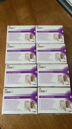 (DJW) - 8 Boxes of Brand new 3M Coban 2 Bandages Medical, Hospital, First Aid, Clinics
