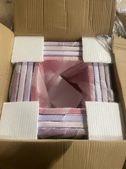 15 x NEW SINDIBABA - Square Bookcase (Set Of 4) - Violet / Rose