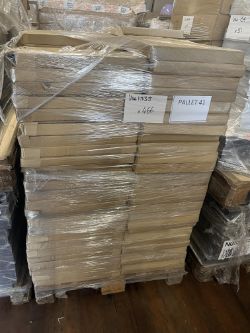 100 x Brand New B!organised Hudson Oak Slimline Office Shelf - 40cm x 33cm x 0.9cm