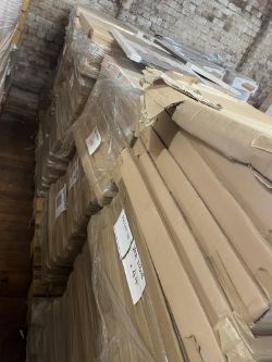 208 x Brand New B!organised Hudson Oak Slimline Backboard- 50cm x 66cm (RW / PLT 38)